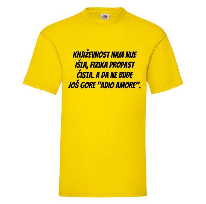 Književnost nam nije išla, fizika propast čista. A da ne bude još gore - Adio Amore